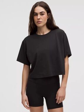 Slightly Cropped Charcoal T-Shirt